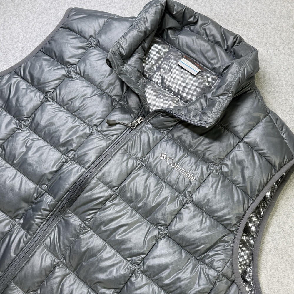 Columbia Omni-Heat‎ TurboDown Insulated Puffer Vest Gray Men's XL